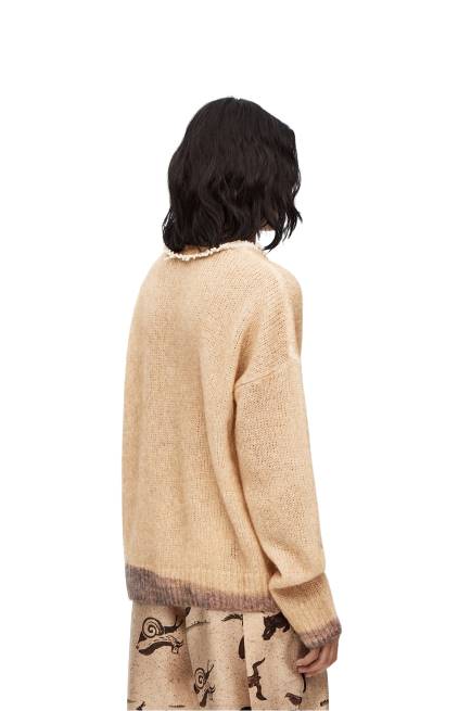Ecru Deer sweater in mohair and wool blend Loewe 84PR998 Women