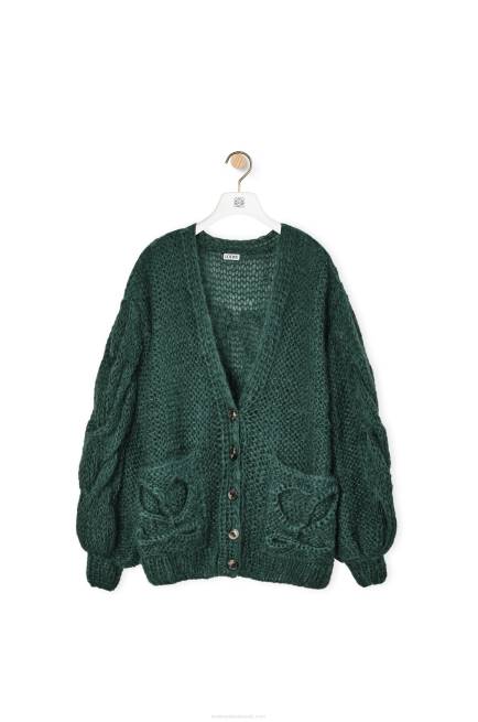 Forest Green MOHAIR CARDIGAN In MOHAIR/POLYAMIDE Loewe 84PR1030 Women