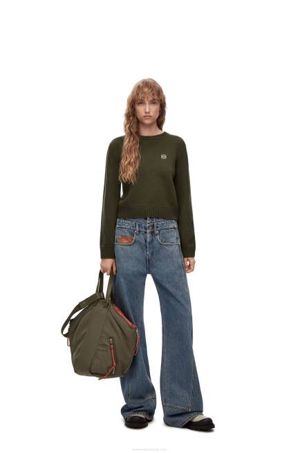 Khaki Green Sweater in wool Loewe 84PR979 Women