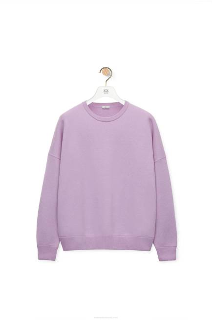 Lavander Oversize crew neck sweater in cashmere Loewe 84PR1000 Women