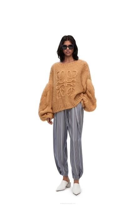Light Camel Anagram sweater in mohair Loewe 84PR967 Women