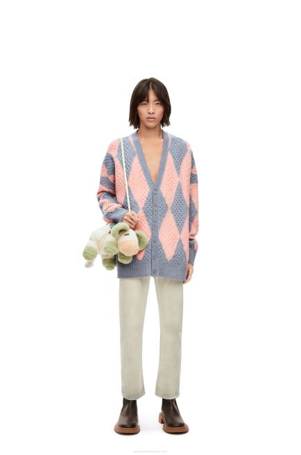 Lys/Salmon Diamonds cardigan in wool Loewe 84PR1028 Women