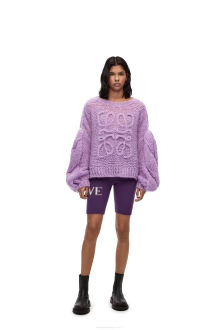 Parma Violet Anagram sweater in mohair Loewe 84PR1019 Women