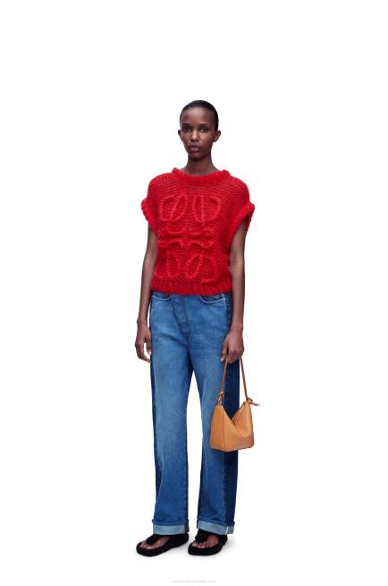 Red Anagram vest in mohair Loewe 84PR775 Women