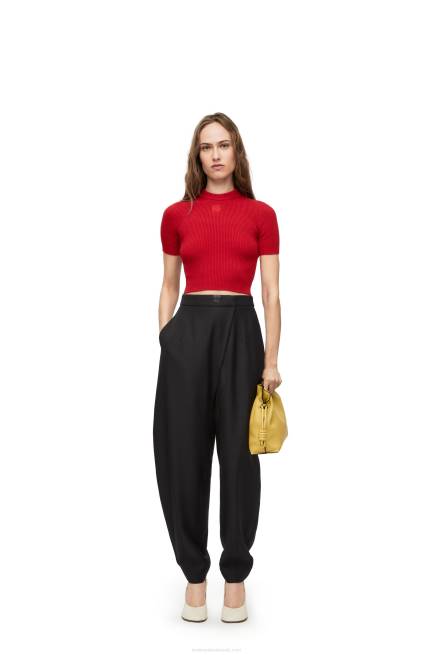 Red Cropped sweater in cashmere Loewe 84PR957 Women