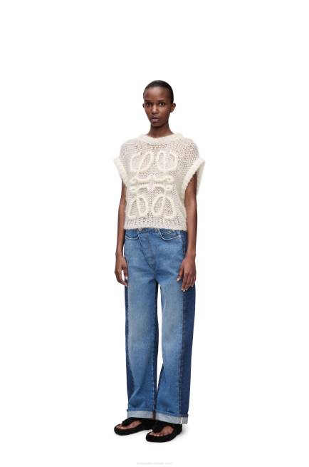 Soft White Anagram vest in mohair Loewe 84PR774 Women
