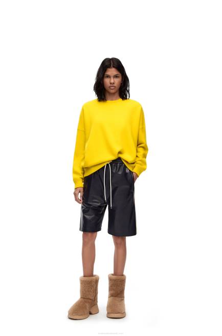 Yellow Lemon Oversize crew neck sweater in cashmere Loewe 84PR1002 Women