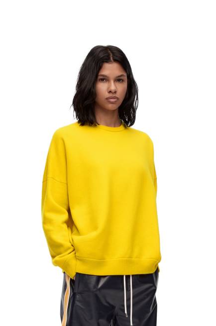 Yellow Lemon Oversize crew neck sweater in cashmere Loewe 84PR1002 Women