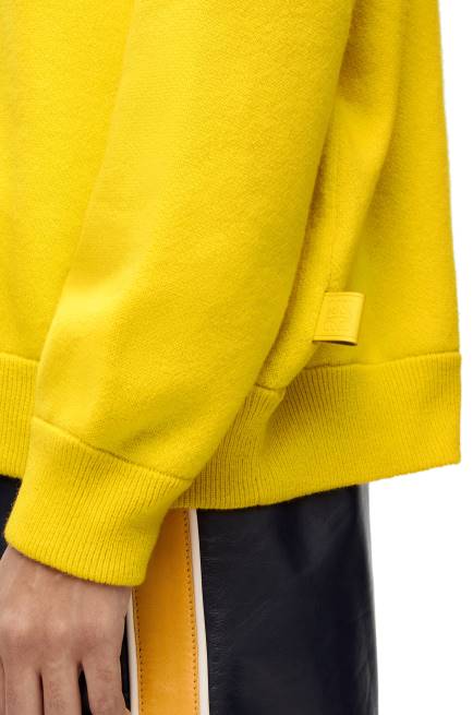 Yellow Lemon Oversize crew neck sweater in cashmere Loewe 84PR1002 Women
