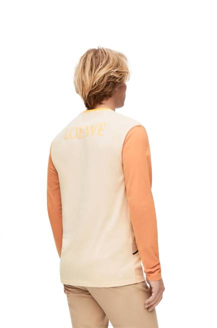 Beige Heen long sleeve T-shirt in cotton Loewe 84PR836 Women
