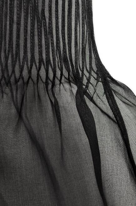 Black Pintuck top in silk organza Loewe 84PR885 Women