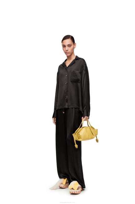 Black Pyjama blouse in silk Loewe 84PR886 Women