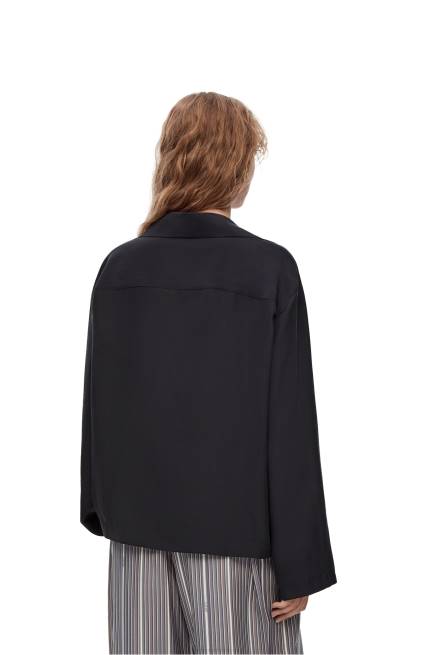 Deep Blue Anagram pyjama blouse in silk Loewe 84PR927 Women