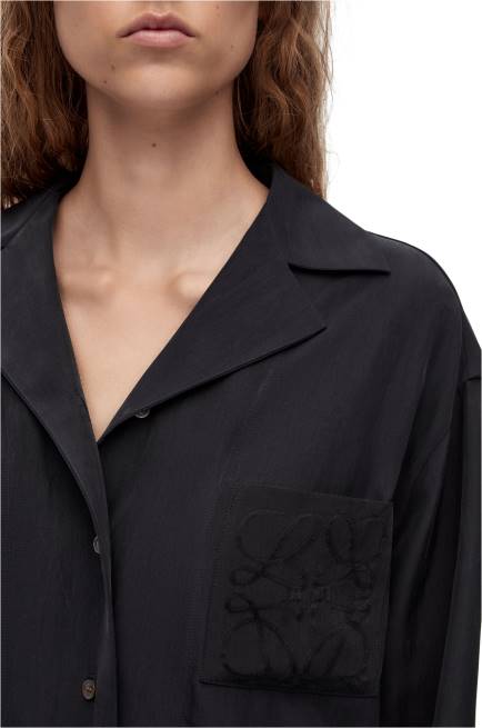 Deep Blue Anagram pyjama blouse in silk Loewe 84PR927 Women