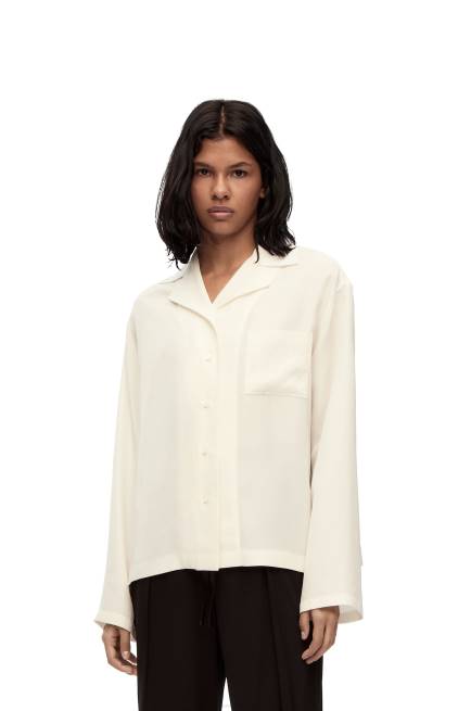 Ivory Anagram pyjama blouse in silk Loewe 84PR910 Women