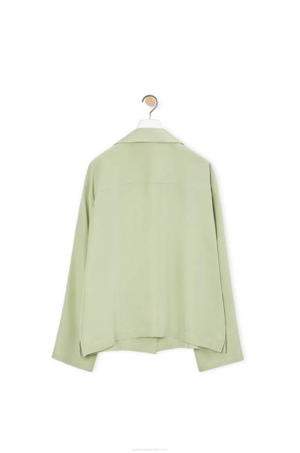 Pale Green Anagram pyjama blouse in silk Loewe 84PR911 Women