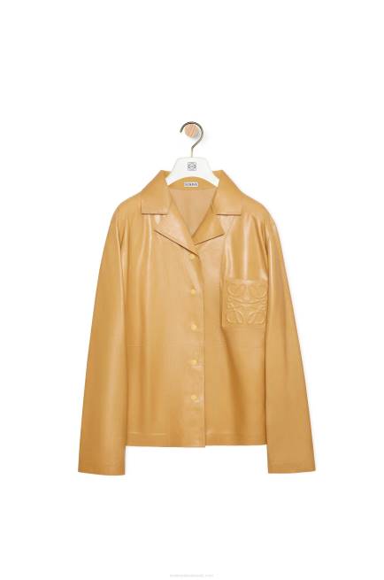 Sand/Butter Pyjama blouse in nappa lambskin Loewe 84PR895 Women