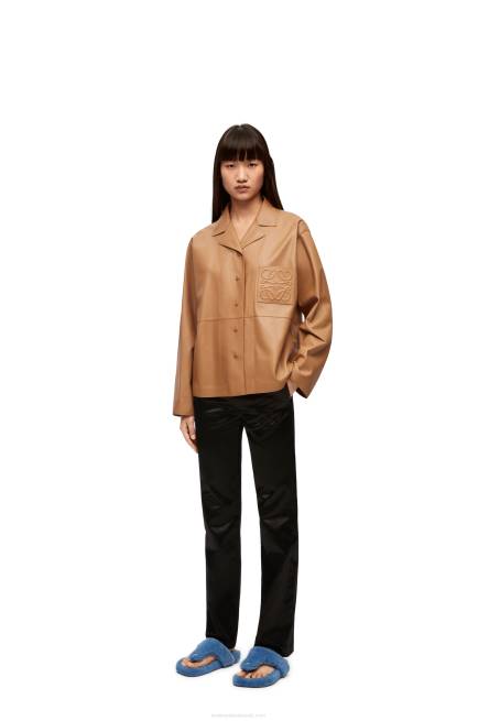 Toffee Pyjama blouse in nappa lambskin Loewe 84PR932 Women