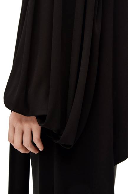 Black Asymmetric top in viscose crepe jersey Loewe 84PR881 Women