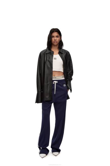 Black Deconstructed shirt in nappa lambskin Loewe 84PR887 Women