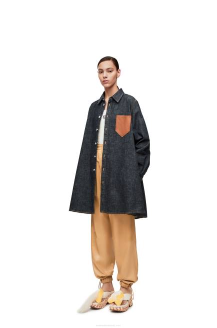 Blue Denim Trapeze overshirt in denim Loewe 84PR896 Women