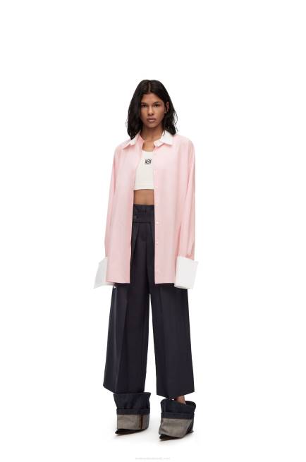 Chalk Deconstructed shirt in cotton Loewe 84PR915 Women
