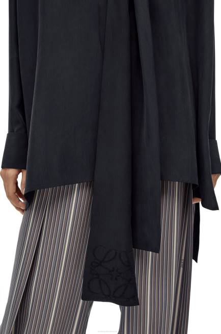 Deep Blue Anagram lavaliere blouse in silk Loewe 84PR917 Women