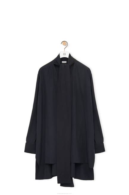 Deep Blue Anagram lavaliere blouse in silk Loewe 84PR917 Women