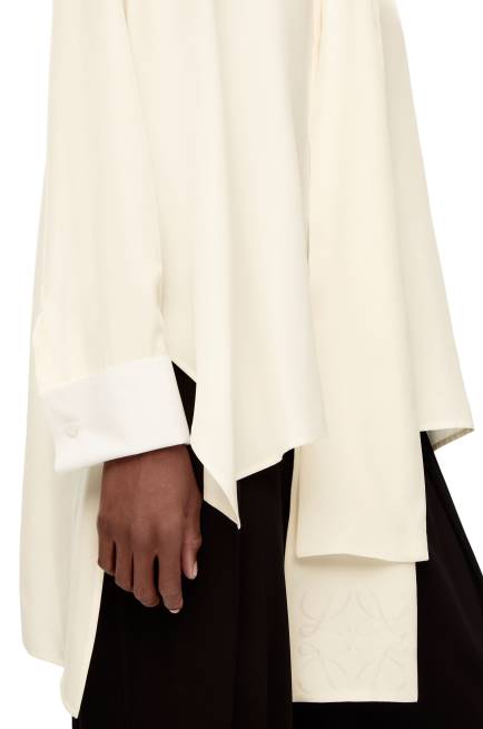 Ivory Anagram lavaliere blouse in silk Loewe 84PR918 Women