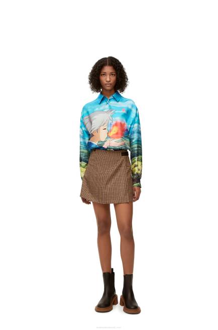 Multicolor Calcifer shirt in silk Loewe 84PR942 Women