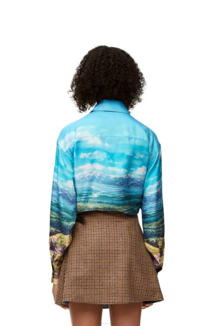 Multicolor Calcifer shirt in silk Loewe 84PR942 Women
