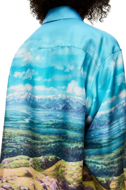 Multicolor Calcifer shirt in silk Loewe 84PR942 Women
