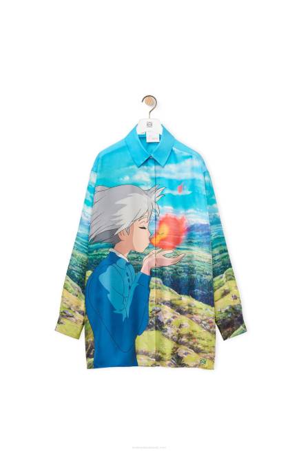 Multicolor Calcifer shirt in silk Loewe 84PR942 Women