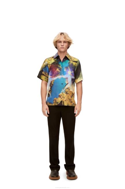 Multicolor Magical Sky shirt in silk Loewe 84PR946 Women