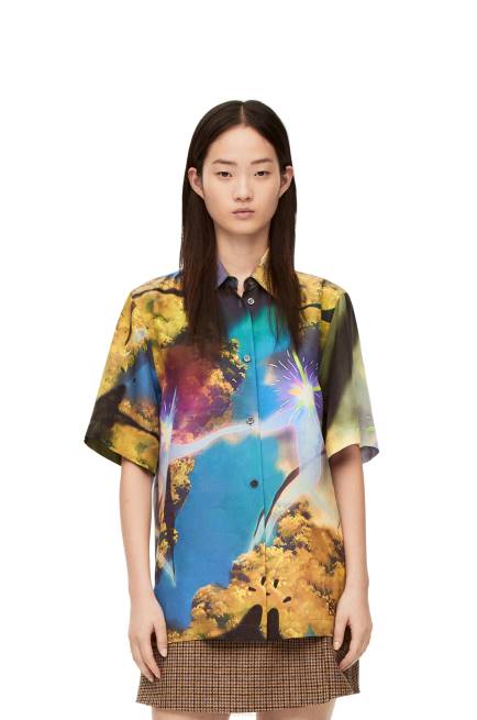 Multicolor Magical Sky shirt in silk Loewe 84PR946 Women