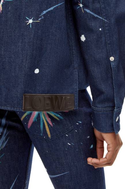 Navy Blue Magical Sky overshirt in denim Loewe 84PR945 Women