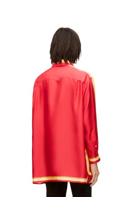 Pink/Yellow Witch of the Waste shirt in silk Loewe 84PR943 Women