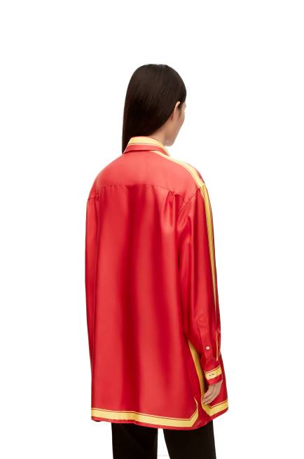 Pink/Yellow Witch of the Waste shirt in silk Loewe 84PR943 Women