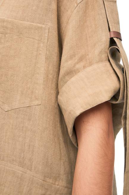 Taos Taupe Workwear shirt in linen Loewe 84PR863 Women