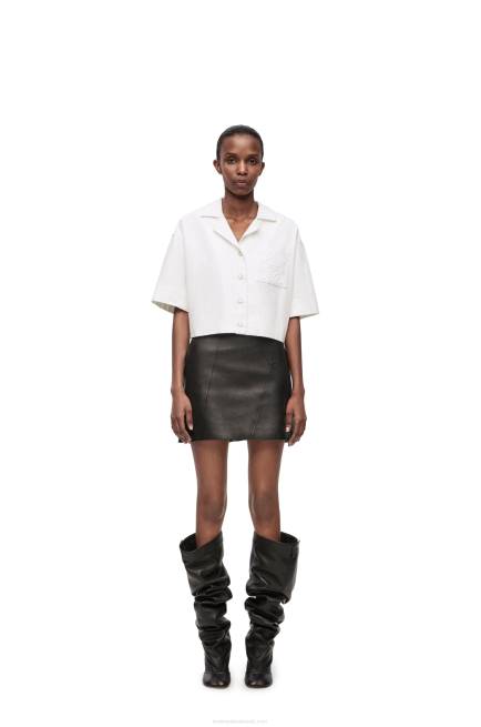 White Cropped shirt in denim Loewe 84PR859 Women