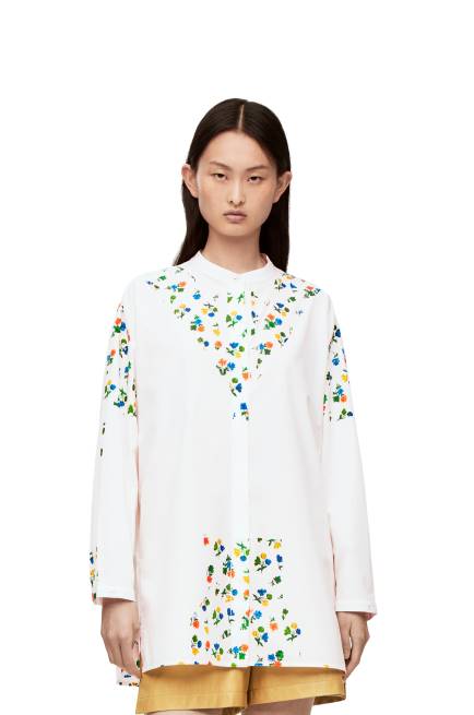 White Flower deconstructed shirt in cotton poplin Loewe 84PR889 Women