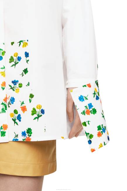White Flower deconstructed shirt in cotton poplin Loewe 84PR889 Women