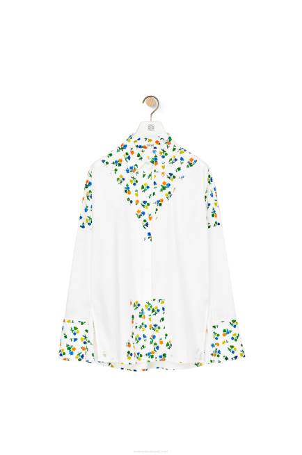 White Flower deconstructed shirt in cotton poplin Loewe 84PR889 Women