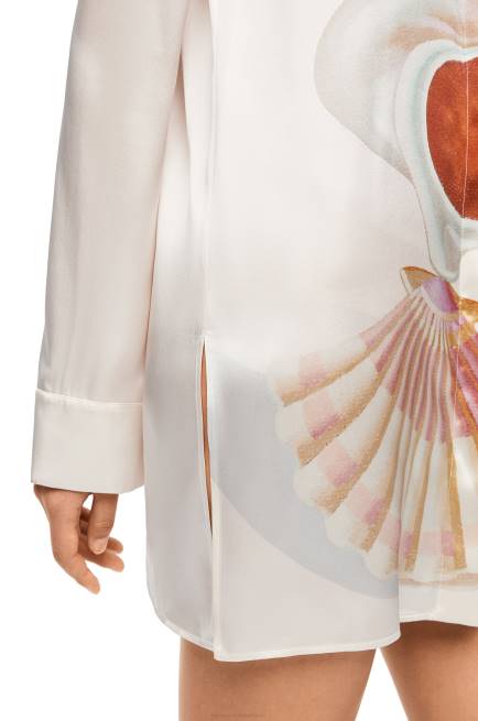 White/Multicolor Maruja Mallo shirt in silk Loewe 84PR855 Women