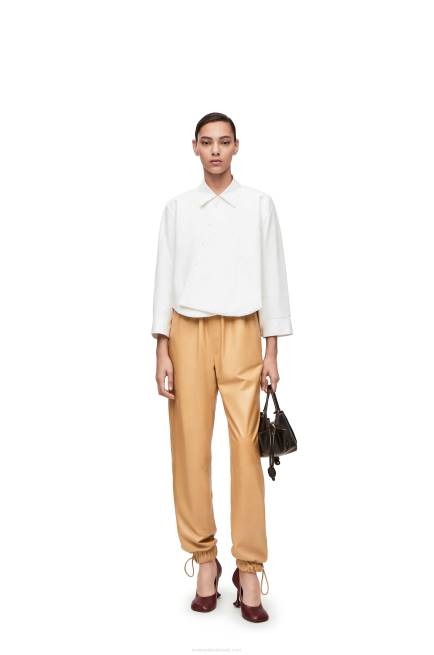 White Padded trapeze shirt in cotton poplin Loewe 84PR893 Women
