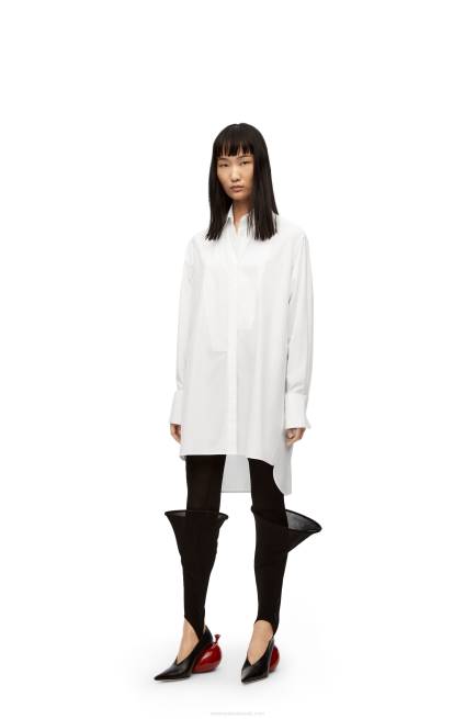 White Plastron shirt in cotton Loewe 84PR931 Women