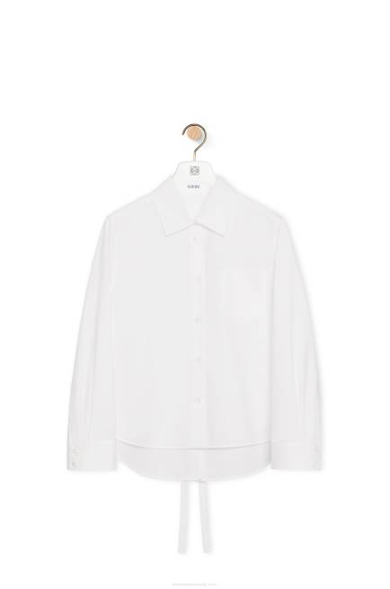 White Trapeze shirt in cotton poplin Loewe 84PR900 Women