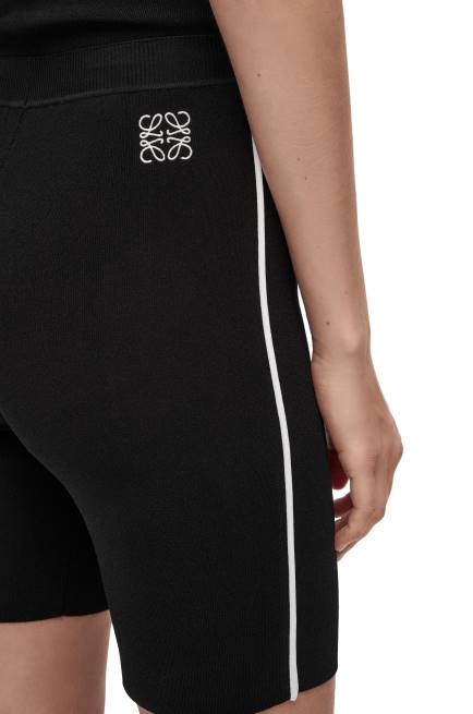 Black Cycling shorts in viscose blend Loewe 84PR972 Women