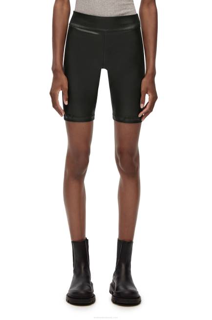 Black Stretch cycling shorts in nappa Loewe 84PR1128 Women