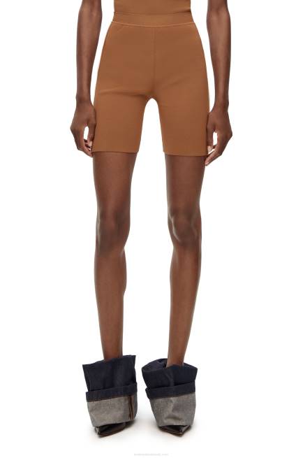 Brown Cycling shorts in viscose blend Loewe 84PR973 Women